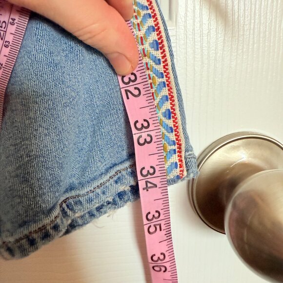 Citizens Of Humanity Rocket Crop High Rise Skinny with Embroidery Stripe Size 24 - Picture 10 of 14